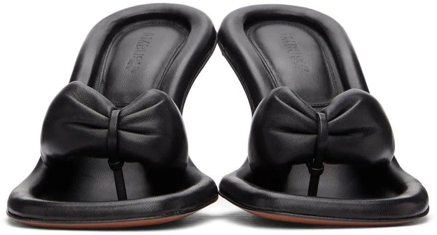 AMBUSH Black Leather Cushion Sandals