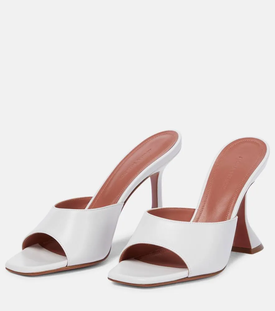 Amina Muaddi Lupita leather sandals
