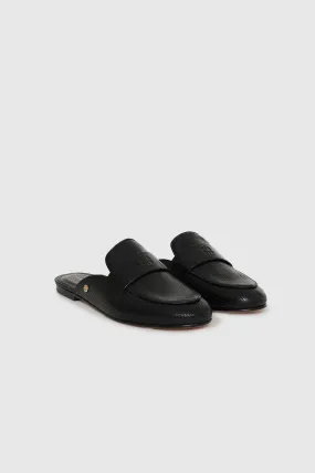 Anine Bing Corrine Mules - Mini Embossed Black
