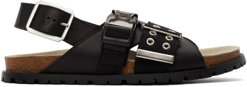 A.P.C. Black Sacai Edition Jules Sandals