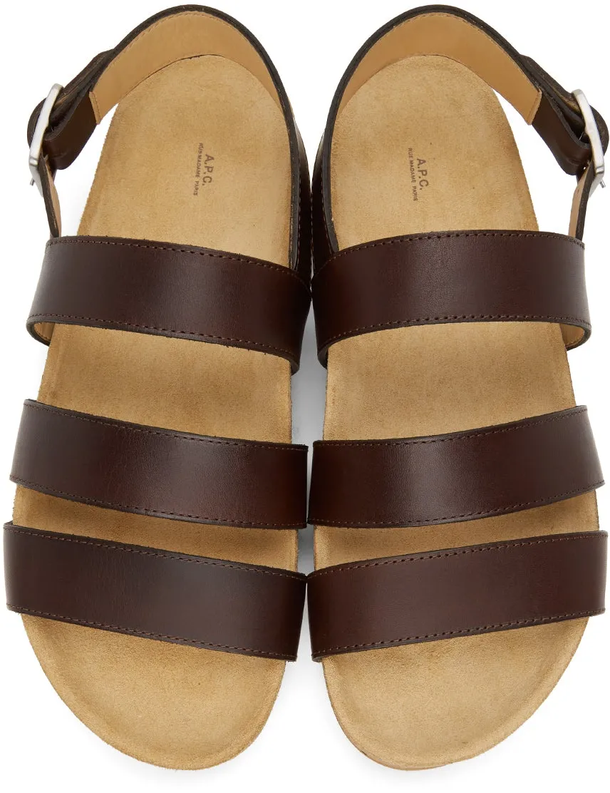 A.P.C. Brown Raphael Sandals