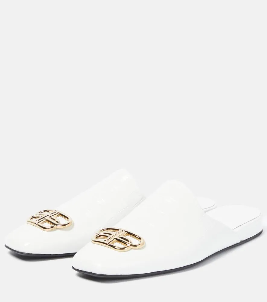 Balenciaga Cosy BB croc-effect leather mules