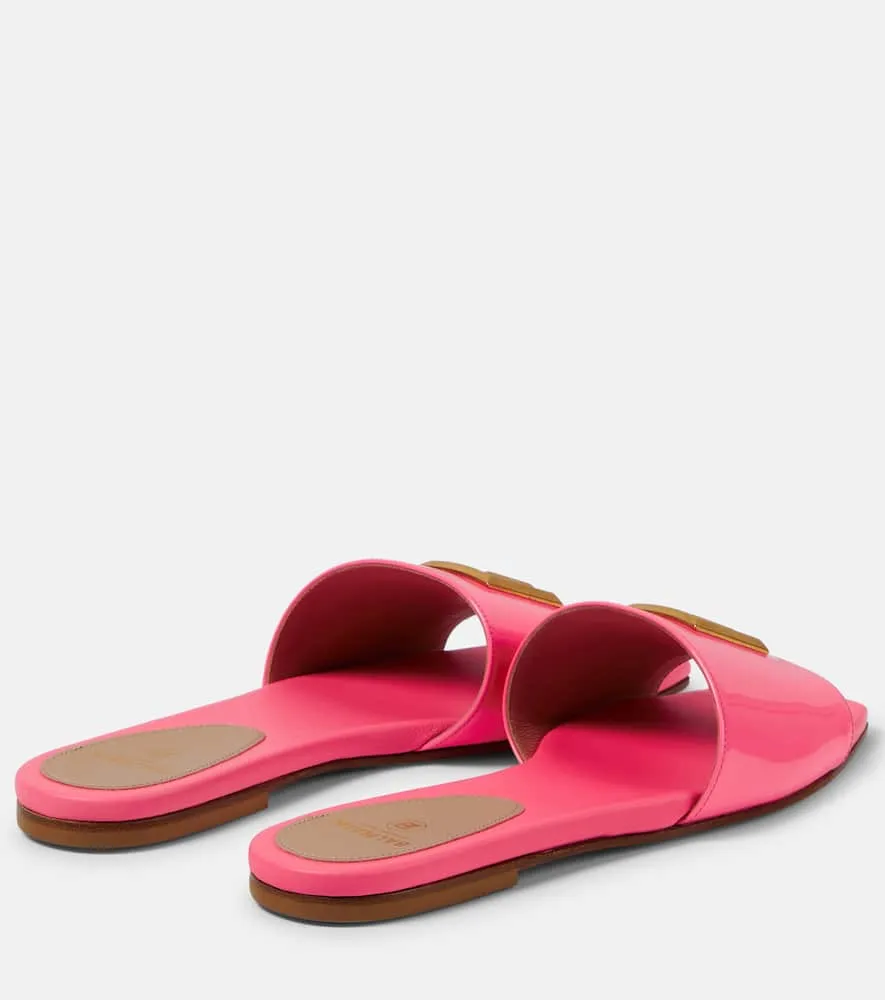 Balmain Dafne patent leather slides