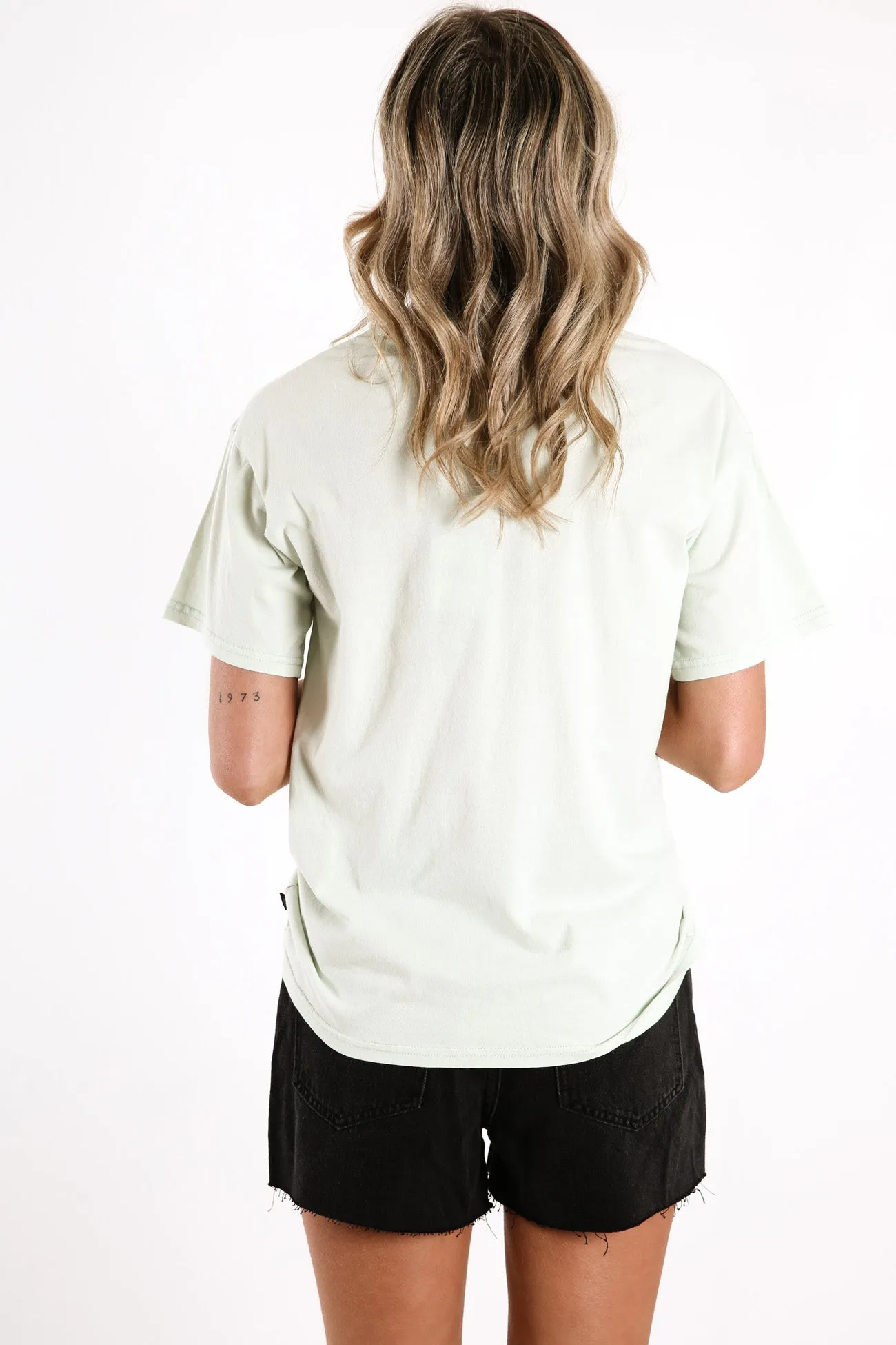 Caged Tie Tee Mint
