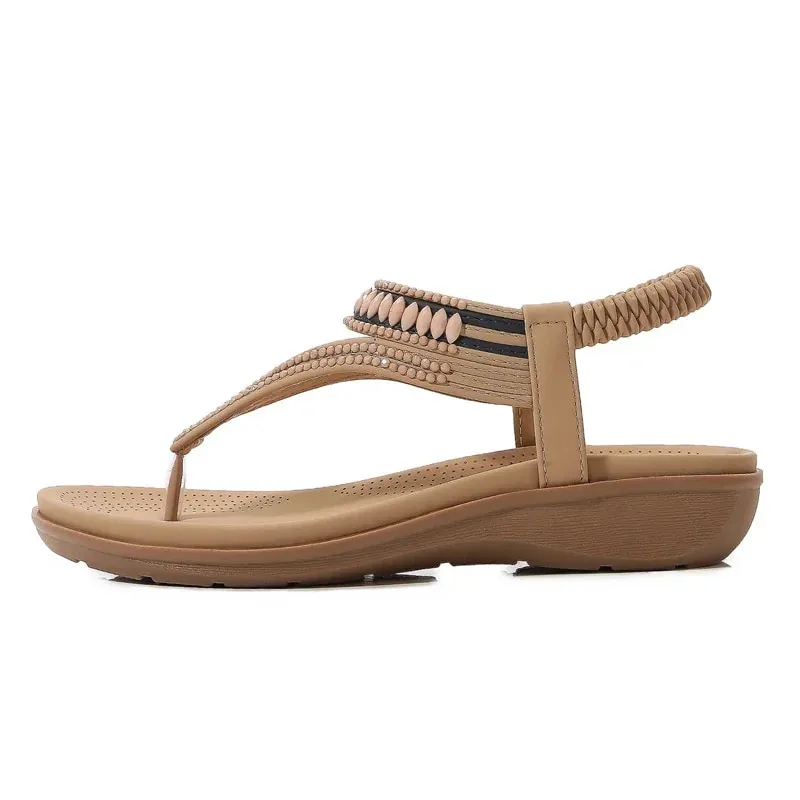 Cuzcare Orthopedic Women Sandals High Quality Vintage Comfortable Flats Stylish Summer Flip-flops