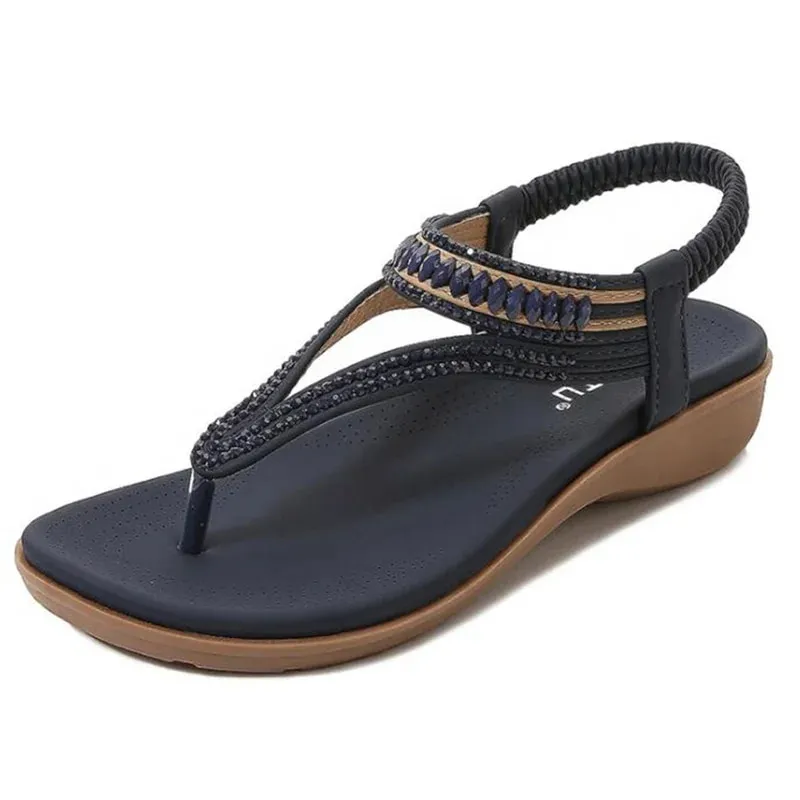 Cuzcare Orthopedic Women Sandals High Quality Vintage Comfortable Flats Stylish Summer Flip-flops