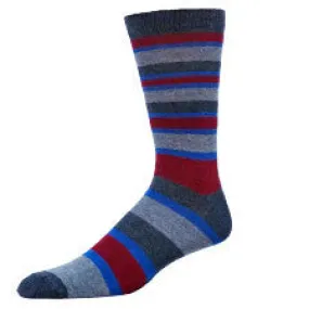 Metro Charcoal Stripe Socks (Men's)