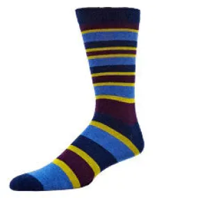 Metro Navy Stripe Socks (Men's)