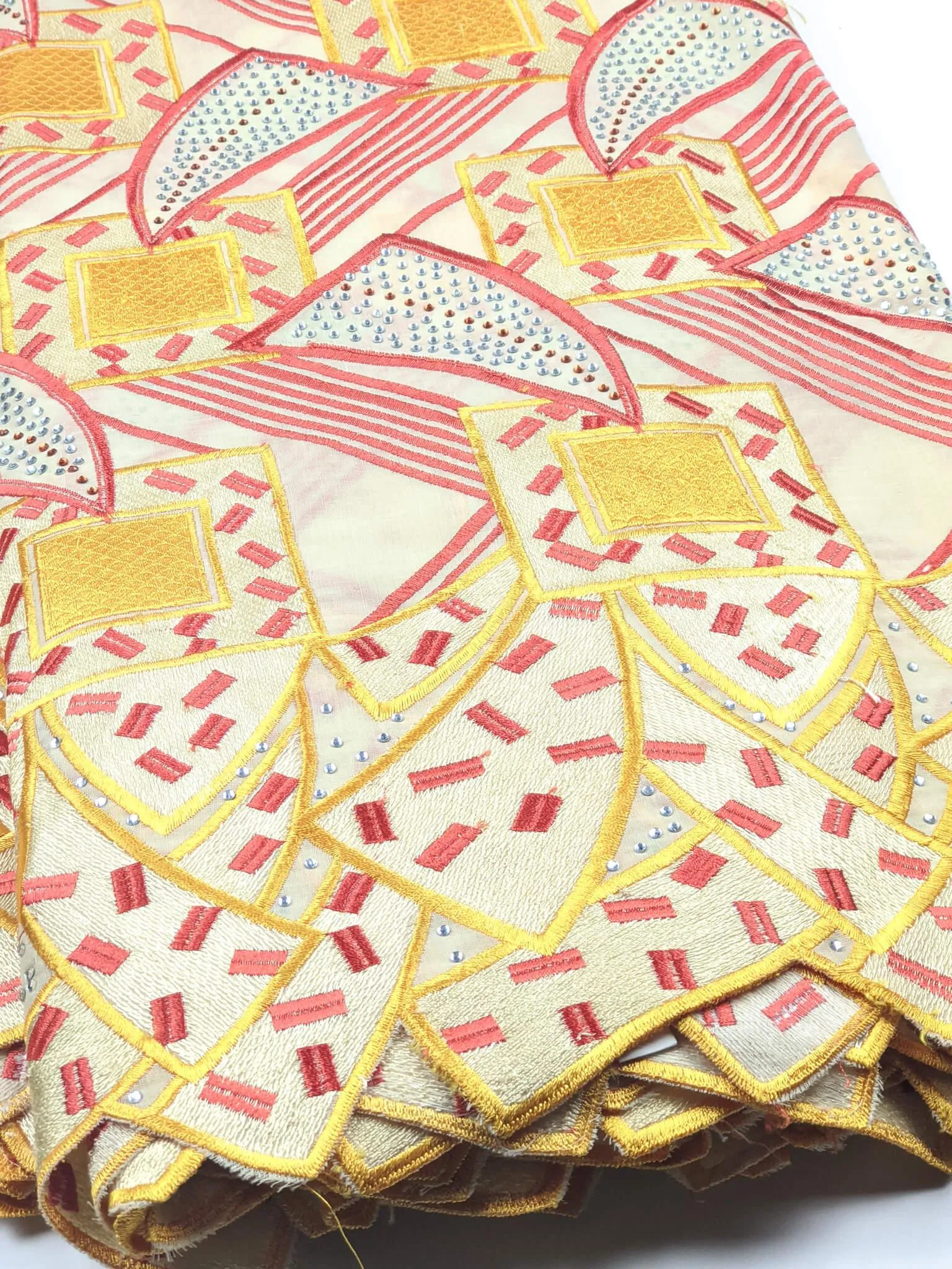 Multicolored Voile Cotton Lace
