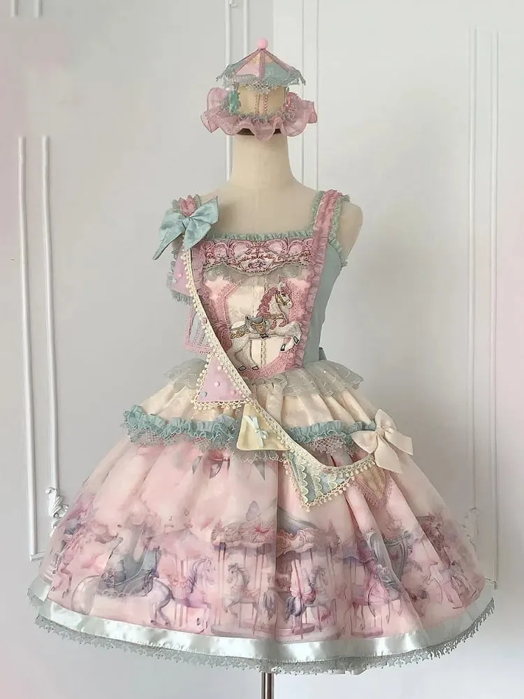 Pastel Color Carousel Sweet Lolita Mini Hat
