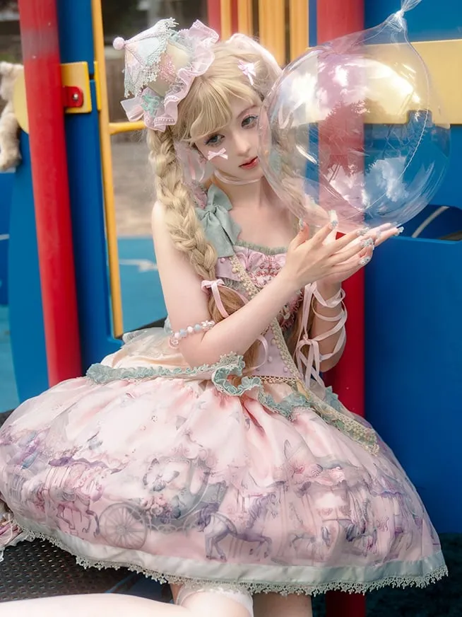 Pastel Color Carousel Sweet Lolita Mini Hat
