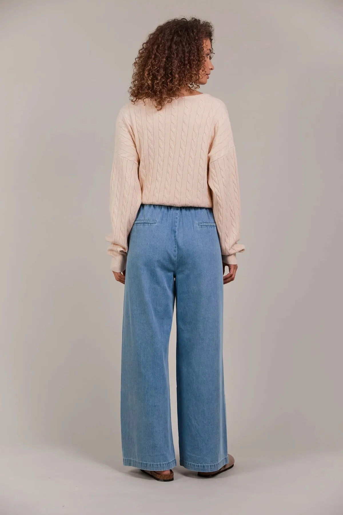 PEPI WIDE DENIM PANT - DENIM