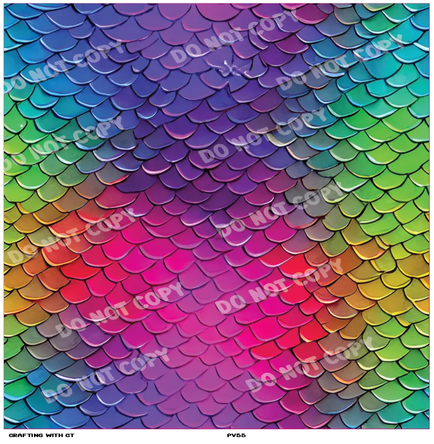 PV53 Neon scales vinyl sheet