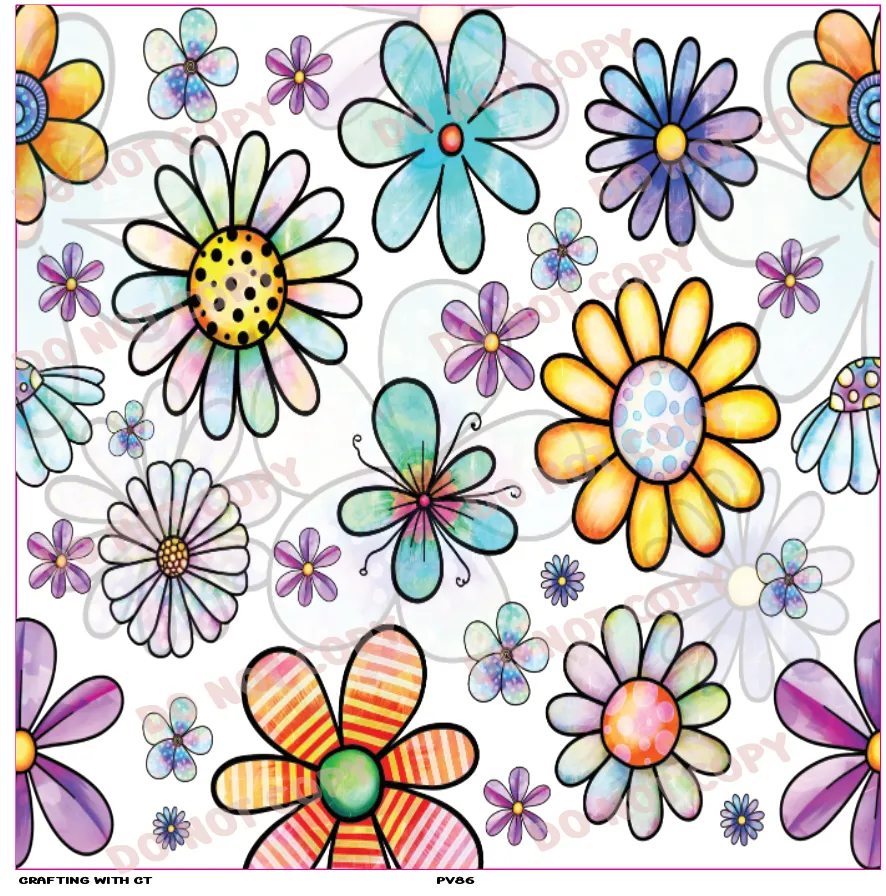 PV86 Daisies vinyl sheet