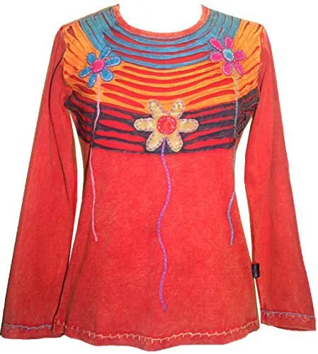 RB 207 221 Funky Multi-colored Razor Cut Pastel Blouse
