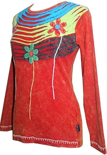 RB 207 221 Funky Multi-colored Razor Cut Pastel Blouse