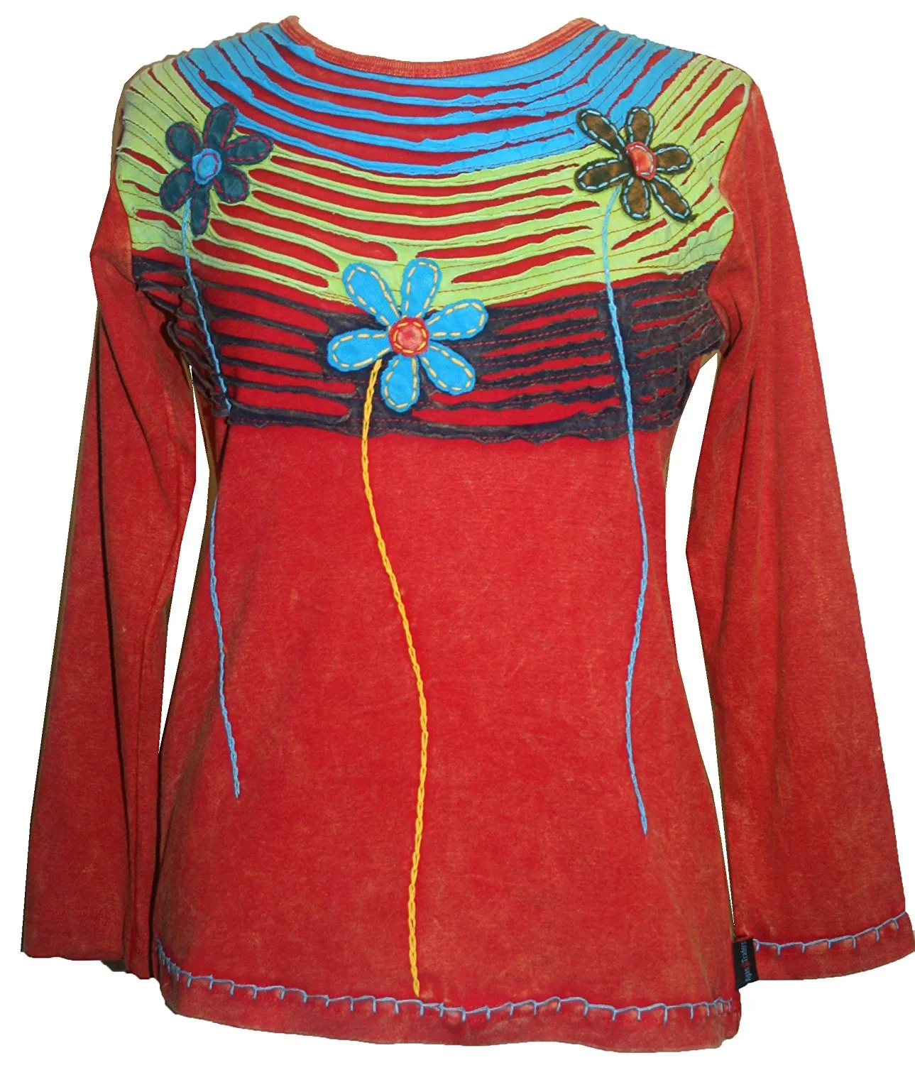 RB 207 221 Funky Multi-colored Razor Cut Pastel Blouse