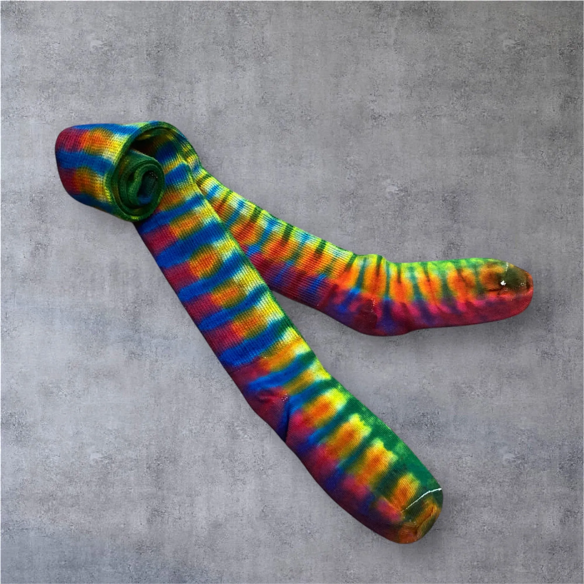Tie Dye Thigh High | Bright Rainbow