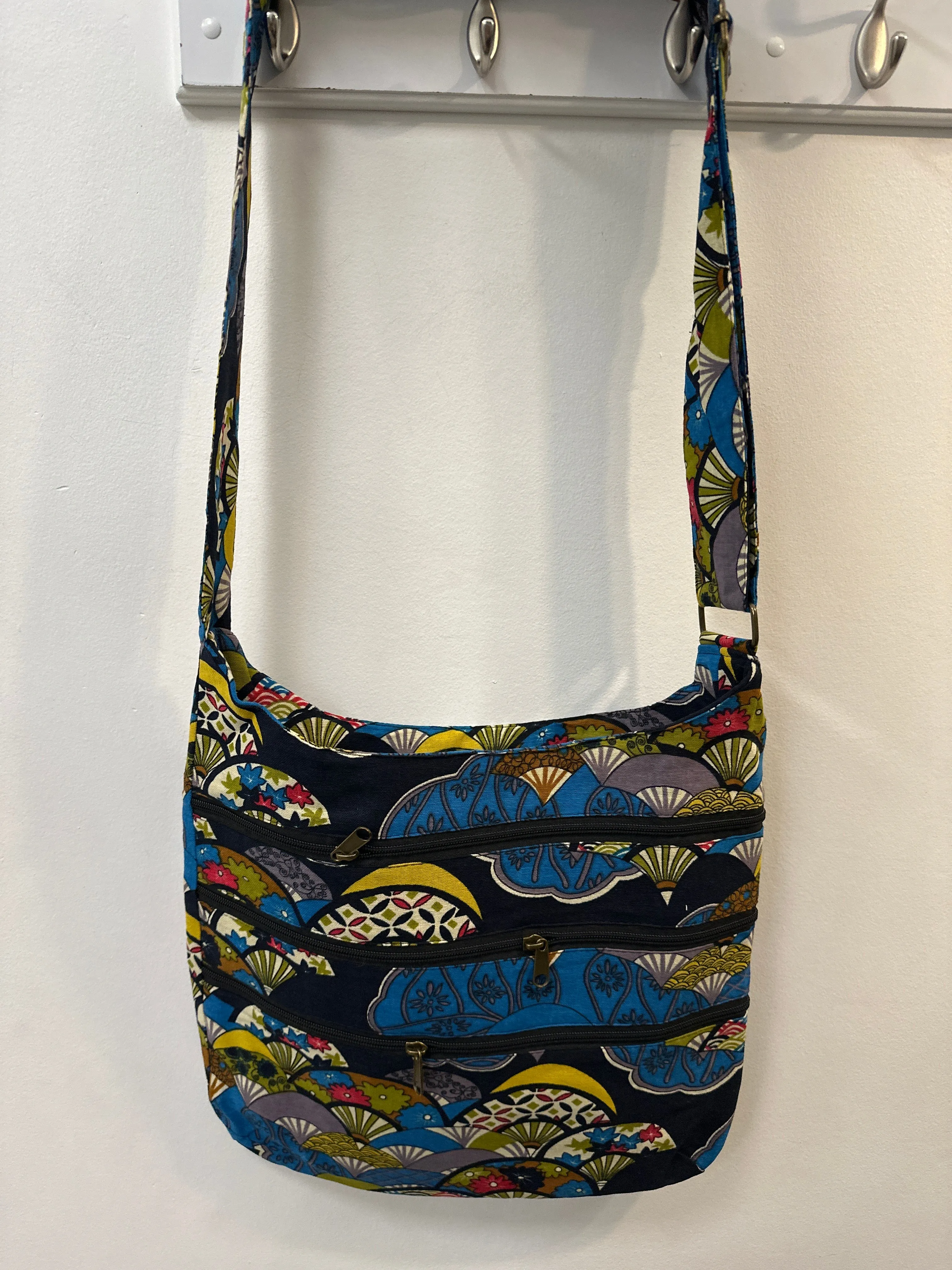 Triple Zip Sling Bag