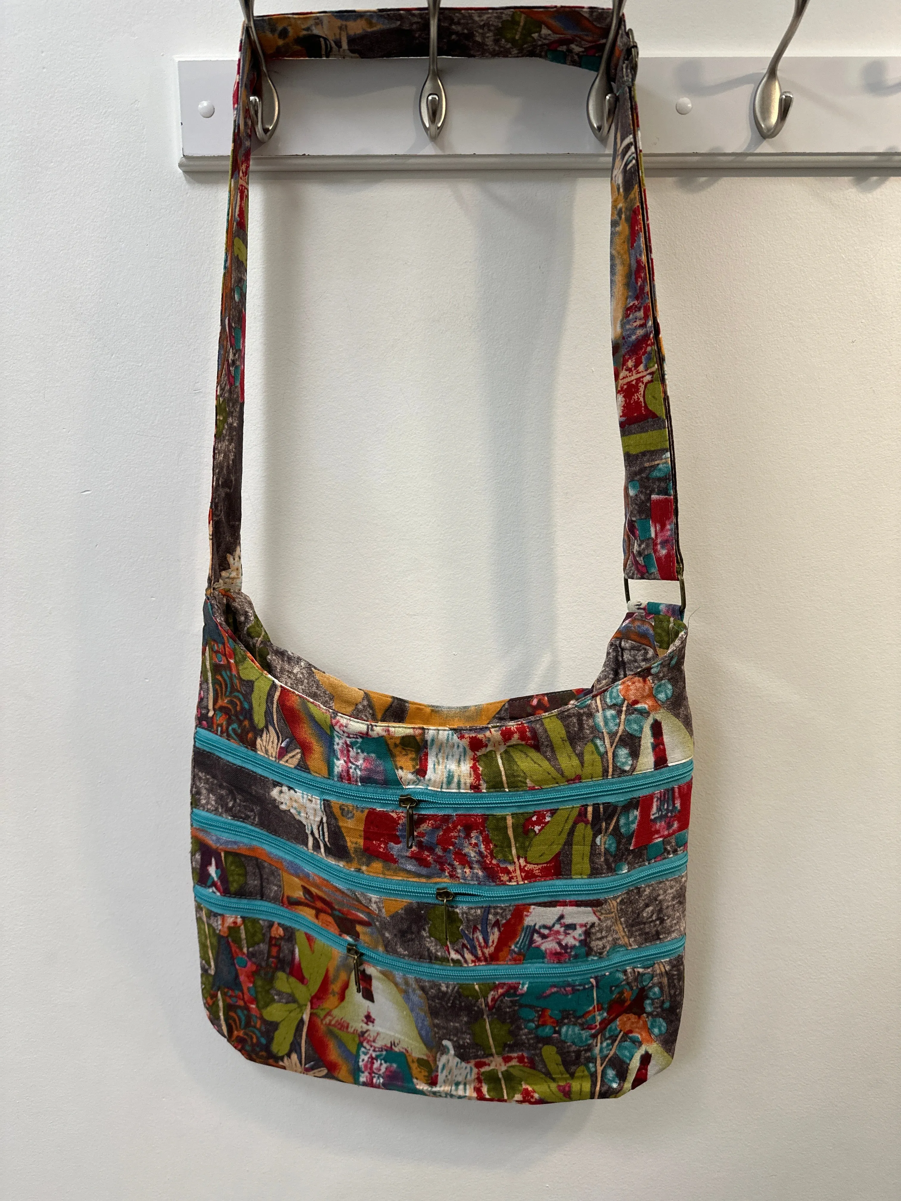Triple Zip Sling Bag