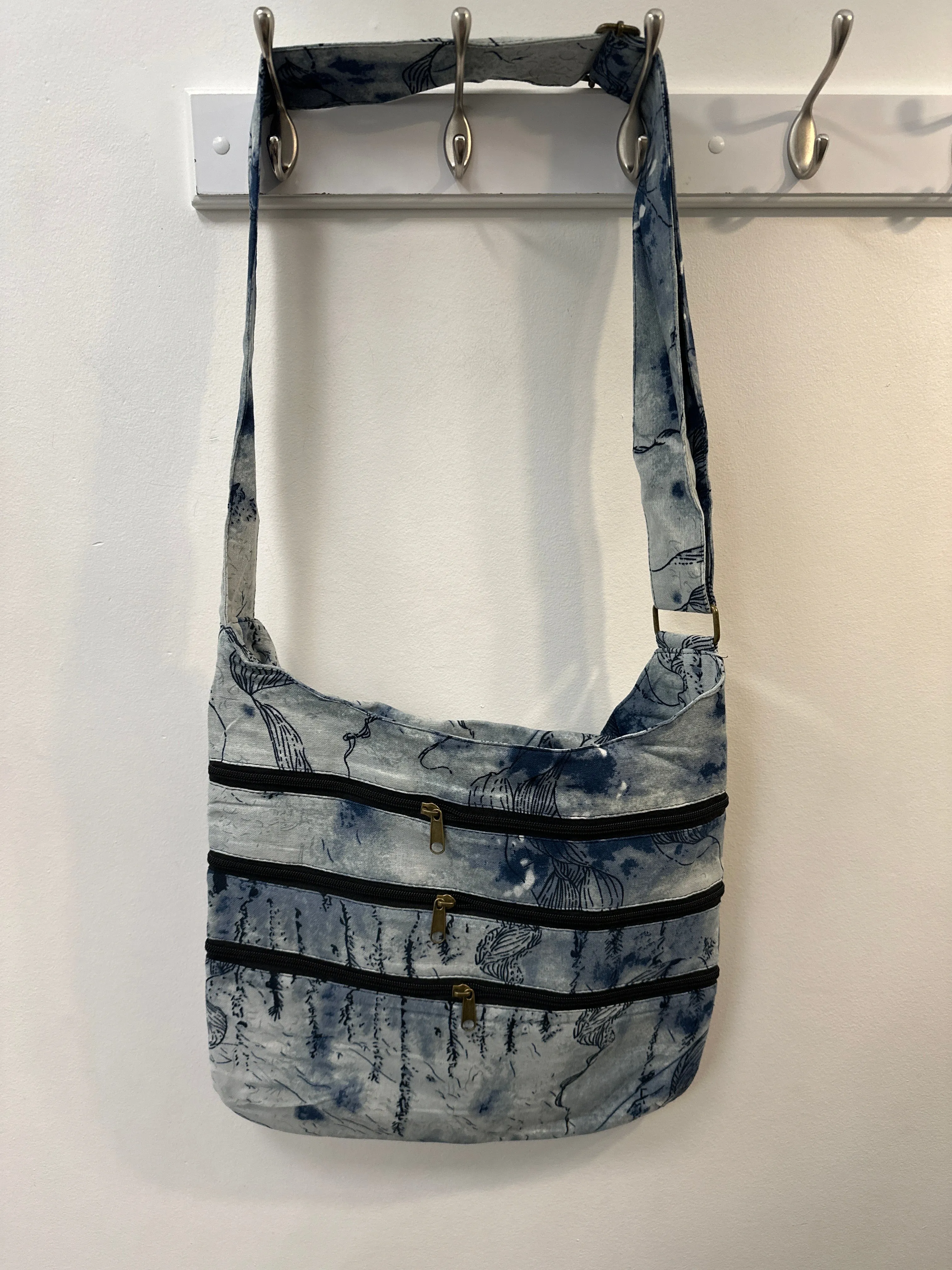 Triple Zip Sling Bag