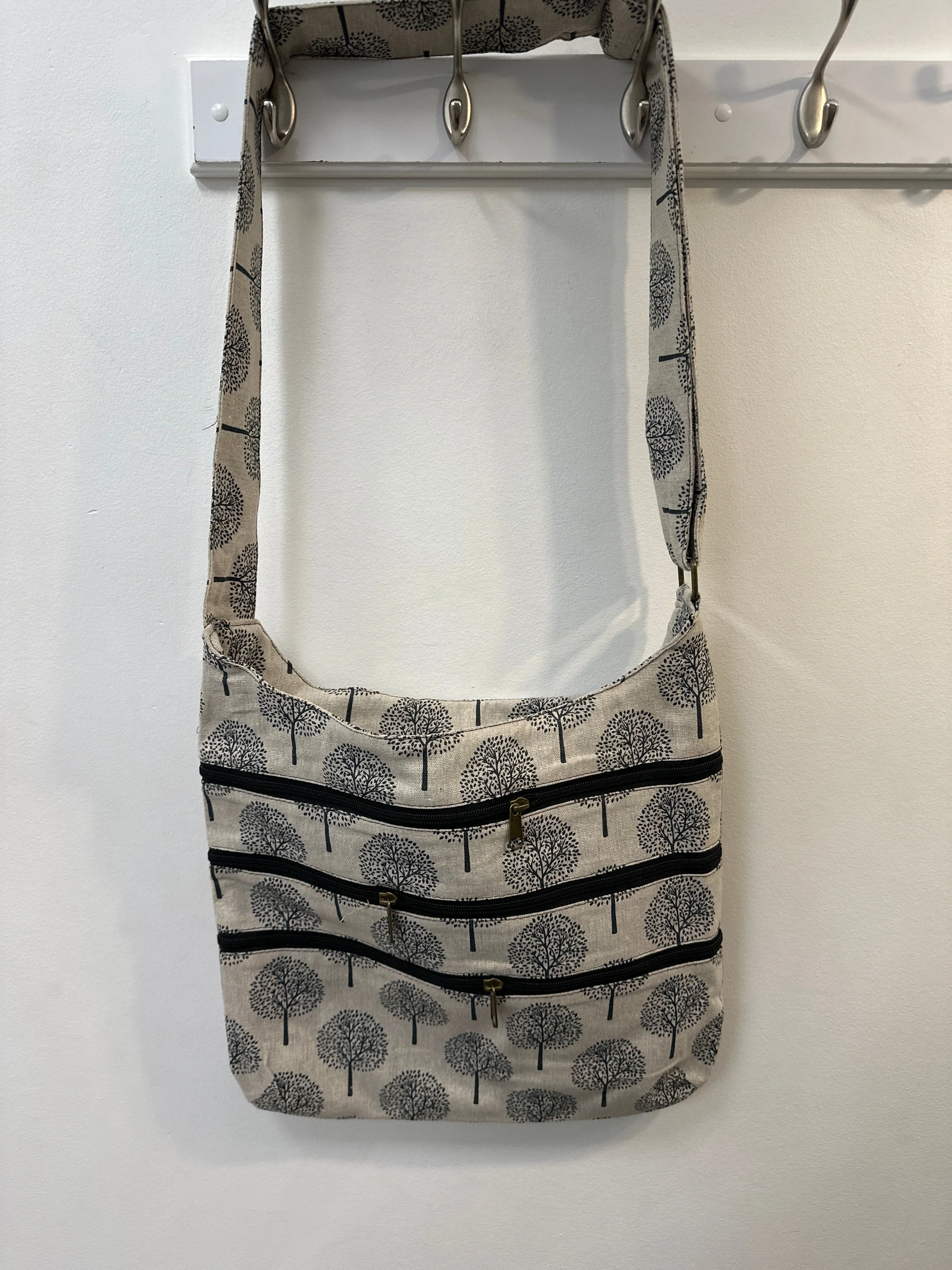 Triple Zip Sling Bag