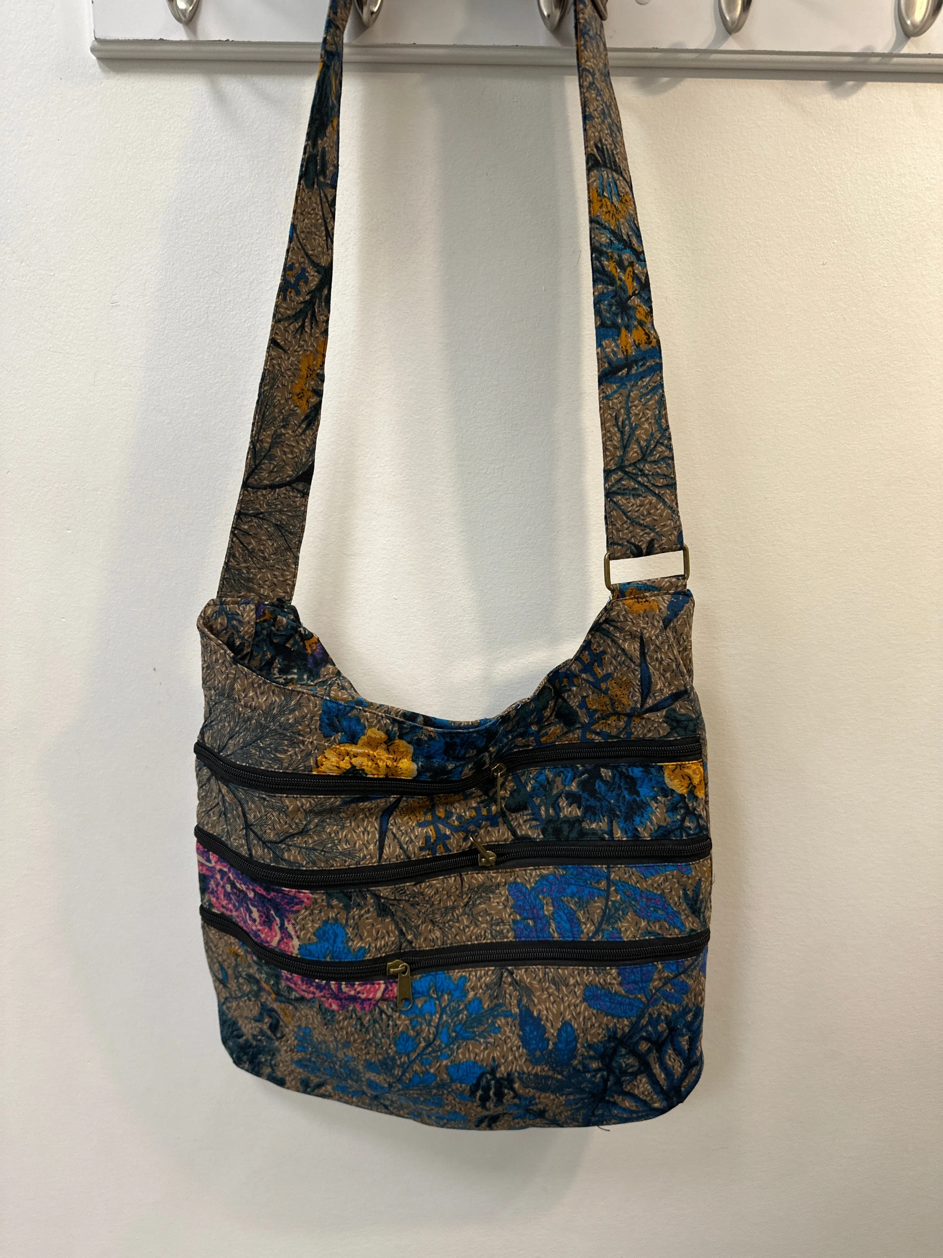 Triple Zip Sling Bag