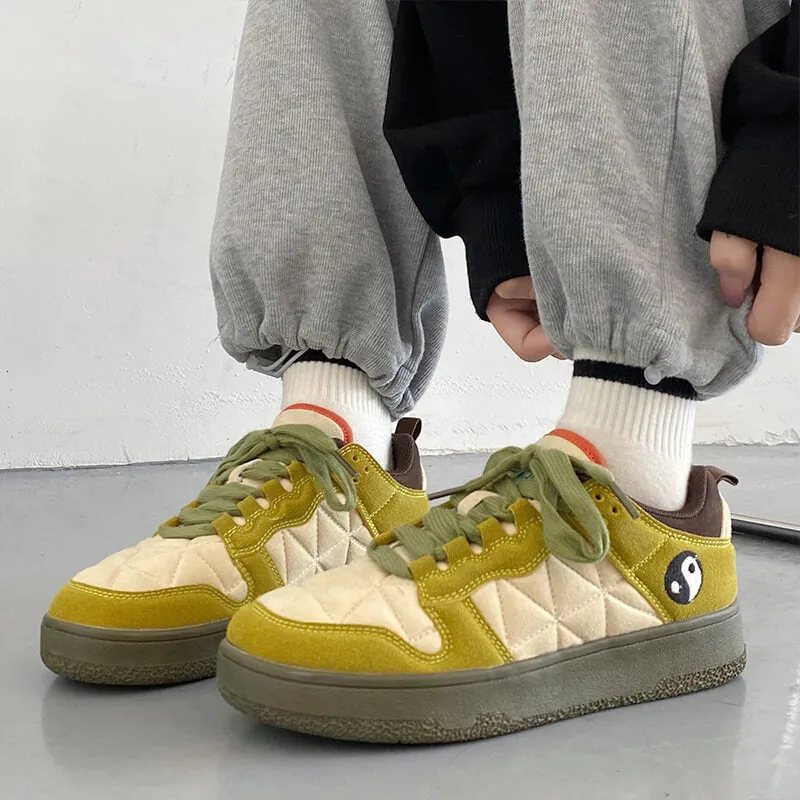 Yin Yang Green Aesthetic Sneakers